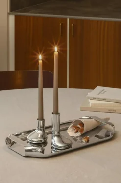 Serveringsbricka 25x43 cm, Svart