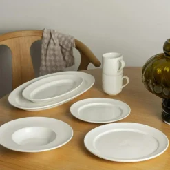 Serveringsfat Oval 18x30 cm, Vanilj