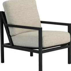 Seventy Five Wood Fåtölj, Svart Ek / Bouclé Sand