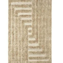 Dusty Deco Ullmattor-Shaggy Labyrinth Ullmatta 300x200 cm, Beige
