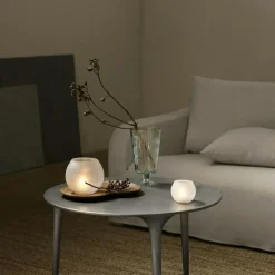 Tine K Sidobord & Avlastningsbord-Sidobord Återvunnen Aluminium, Ø65 cm