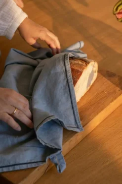 Sienna Kökshandduk 2-pack 50x70 cm, Dusty Blue