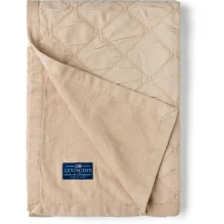 Signature Star Organic Cotton Quilted Överkast 260x240 cm, Beige