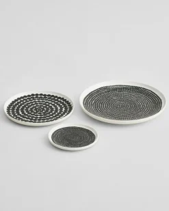 Marimekko Mattallrikar-Siirtolapuutarha Tallrik 20 cm, Vit / Mörkblå