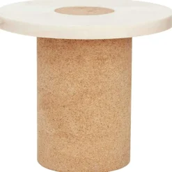 Frama Soffbord|Sidobord & Avlastningsbord-Sintra Bord Vit Marmor, Ø 60 cm