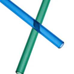 Kosta Boda Vin & Bartillbehör-Sipsavor Sugrör 2-pack, Blå/Grön