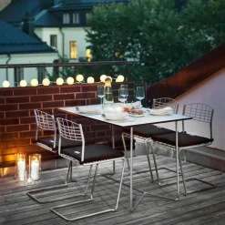 Grythyttan stålmöbler Dynor För Utemöbler-Sittdyna Till 1/Bryggeri/High Tech Stol, Svart