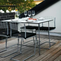 Grythyttan stålmöbler Dynor För Utemöbler-Sittdyna Till 1/Bryggeri/High Tech Stol, Svart