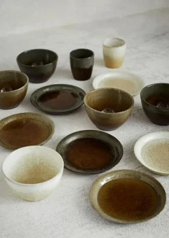 Madam Stoltz Serveringsskålar|Frukostskålar-Skål Ø13 cm, Brun / Grå