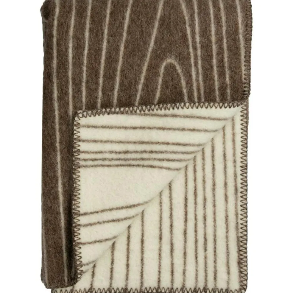 Skog Pläd 135x200 cm, Svart/Natural