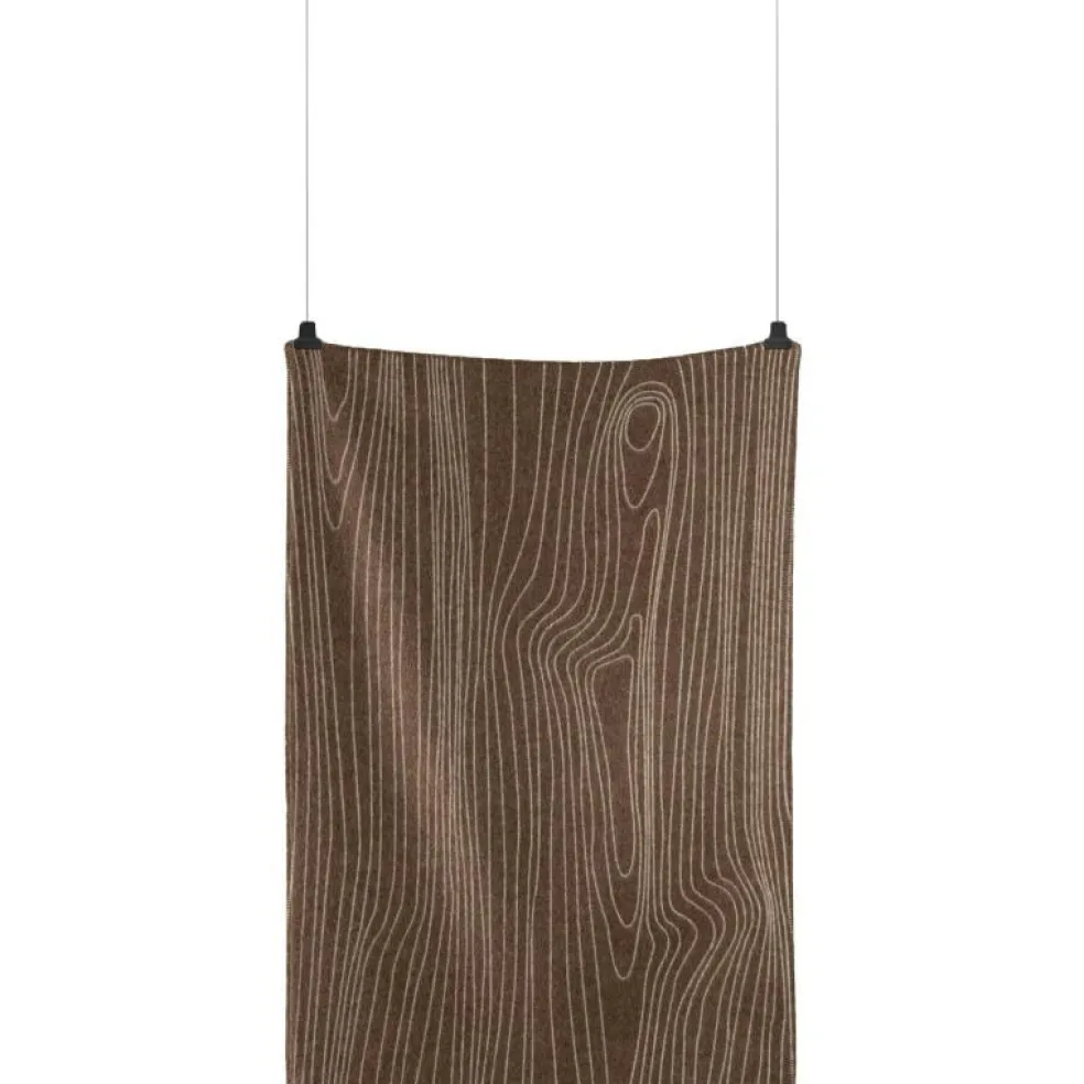 Skog Pläd 135x200 cm, Svart/Natural