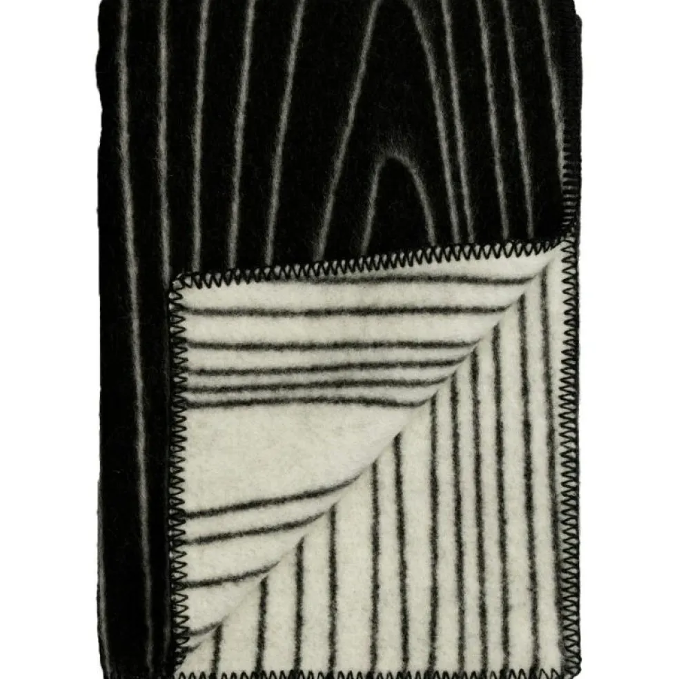 Skog Pläd 135x200 cm, Svart/Natural