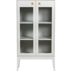 Skåp Höllviken Glasdörr med RAM Ljusgrå