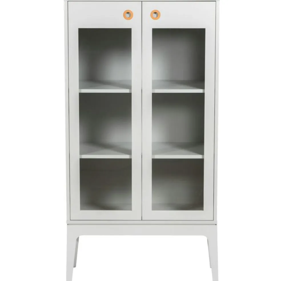 Skåp Höllviken Glasdörr med RAM Ljusgrå