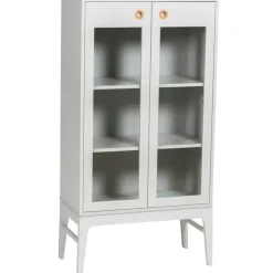 Skåp Höllviken Glasdörr med RAM Ljusgrå