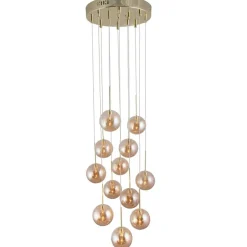 Globen Lighting Pendellampor-Skyfall Ljuskrona, Amber