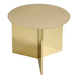 HAY Sidobord & Avlastningsbord|Soffbord-Slit Round Bord, Ljusgul