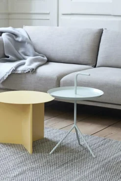 HAY Sidobord & Avlastningsbord|Soffbord-Slit Round Bord, Ljusgul