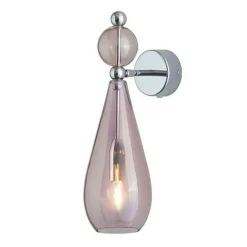 Smykke Vägglampa, Smokey Grey / Crystal Check Ball / Shiny Silver