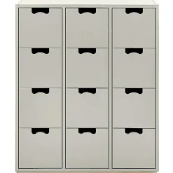 Asplund Byråer-Snö B Byrå, Vit / Ek