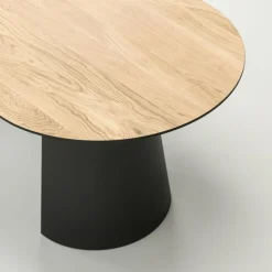 Decotique Matbord Och Barbord-Social Matbord Naturlig Ek / Svart Ek, 220 cm