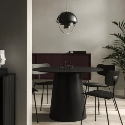 Social Matbord Svart Ek, 110 cm