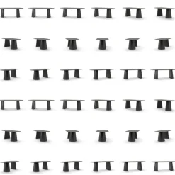 Social Matbord Svart Ek, 110 cm