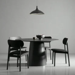 Social Matbord Svart Ek, 110 cm