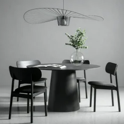 Social Matbord Svart Ek, 110 cm