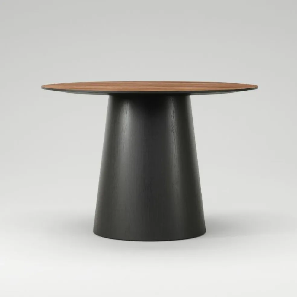 Social Matbord Valnöt / Svart Ek, 110 cm