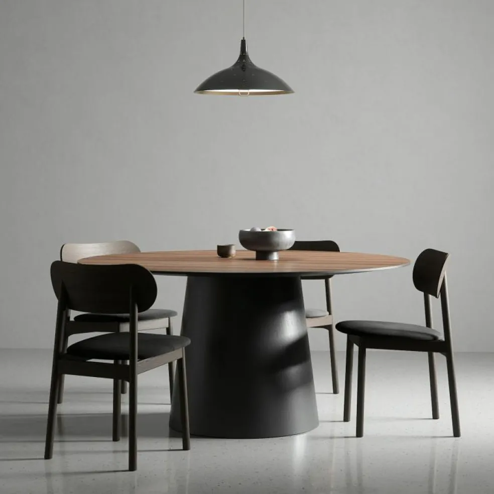 Social Matbord Valnöt / Svart Ek, 110 cm