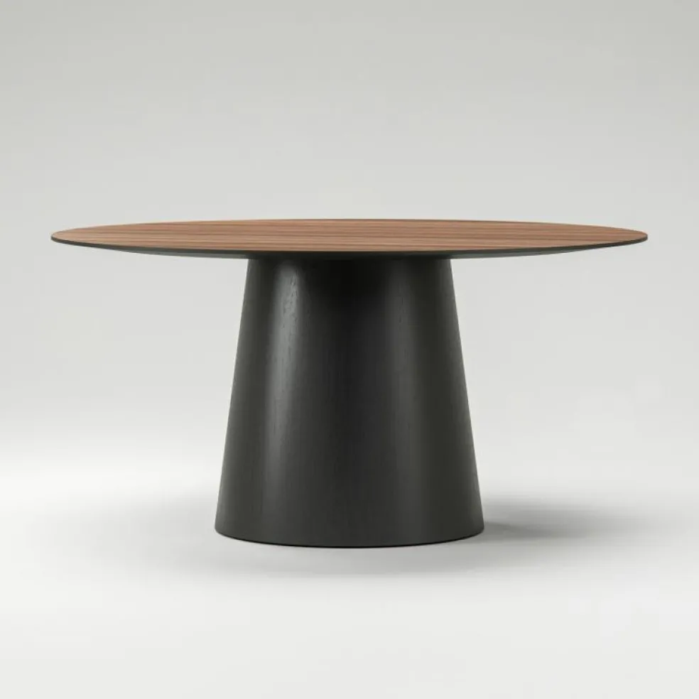 Social Matbord Valnöt / Svart Ek, 110 cm