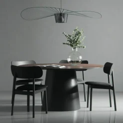 Social Matbord Valnöt / Svart Ek, 110 cm