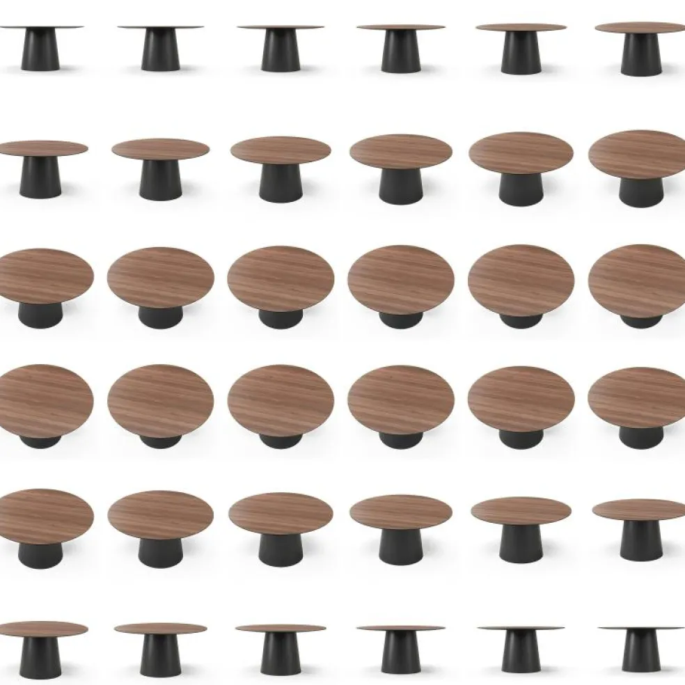 Social Matbord Valnöt / Svart Ek, 110 cm