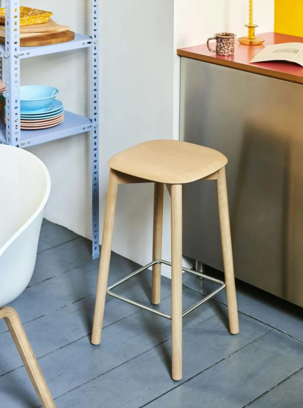 HAY Barstolar & Barpallar-Soft Edge 32 Låg Barstol, Vattenbaserad Lackad