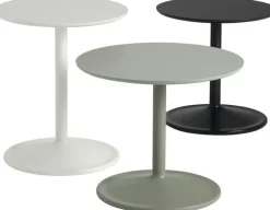 Soft Sidobord Ø48x48 cm, Massiv Rökt Ek / Svart