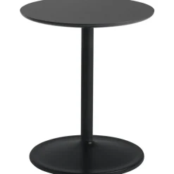 Muuto Sidobord & Avlastningsbord-Soft Sidobord Ø41x48 cm, Massiv Rökt Ek / Svart