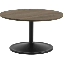 Soft Soffbord Ø95 cm, Solid Ek / Grå