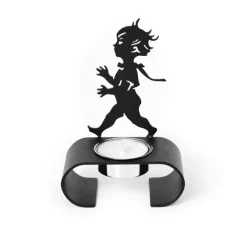 Solstickan Värmeljushållare Silhuett, Svart