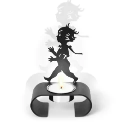 Solstickan Värmeljushållare Silhuett, Svart