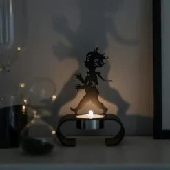 Solstickan Värmeljushållare Silhuett, Svart