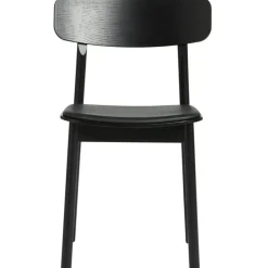 Woud Stolar-Soma Matstol, Svart Läder / Svartmålad Ask