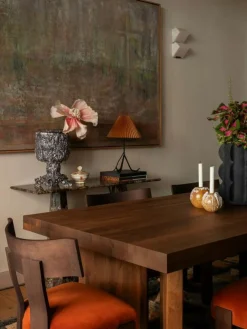 Sphere Ljusstake Marmor Ø10 cm, Röd