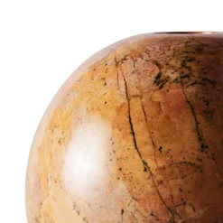 Sphere Ljusstake Marmor Ø10 cm, Röd