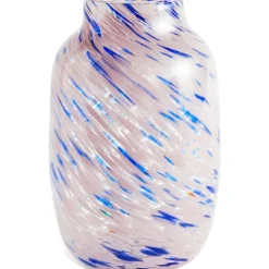 Splash Vas Rund L Ø18.5 cm, Gul/Ljusrosa