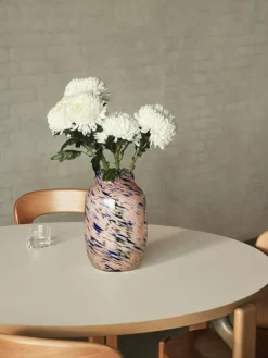 Splash Vas Rund L Ø18.5 cm, Gul/Ljusrosa