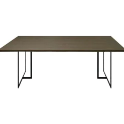 Square Matbord 200x100x75,  Black Oak