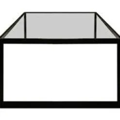 Square Soffbord, 122x62 cm, Svart/Burned Walnut