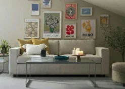 Square Soffbord, 122x62 cm, Svart/Burned Walnut