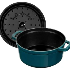 Staub Grytor-Gryta Rund 28 cm 6,7 L, Petrolblå